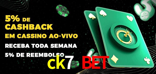 Promoções do cassino ao Vivo ck7 bet
